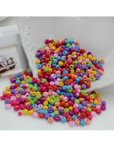Perline colorate in vetro 4 x 5 mm 1500 pz