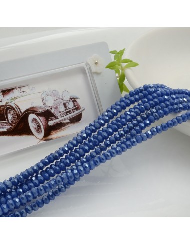 Filo di Mezzi Cristalli Avio AB Rondelle 2x3mm Sfaccettati Briolette 200pz GDO | Gioie d'Oriente