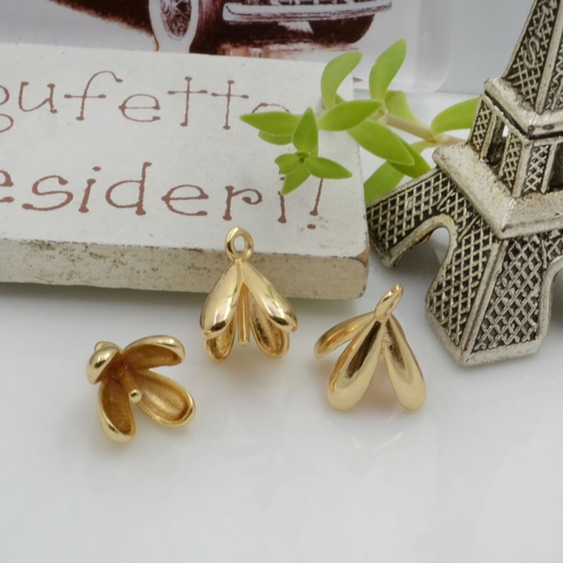 Ciondolo Charms pendente a forma di fiore 10 mm 1 pz in ottone per le tue creazioni!!!