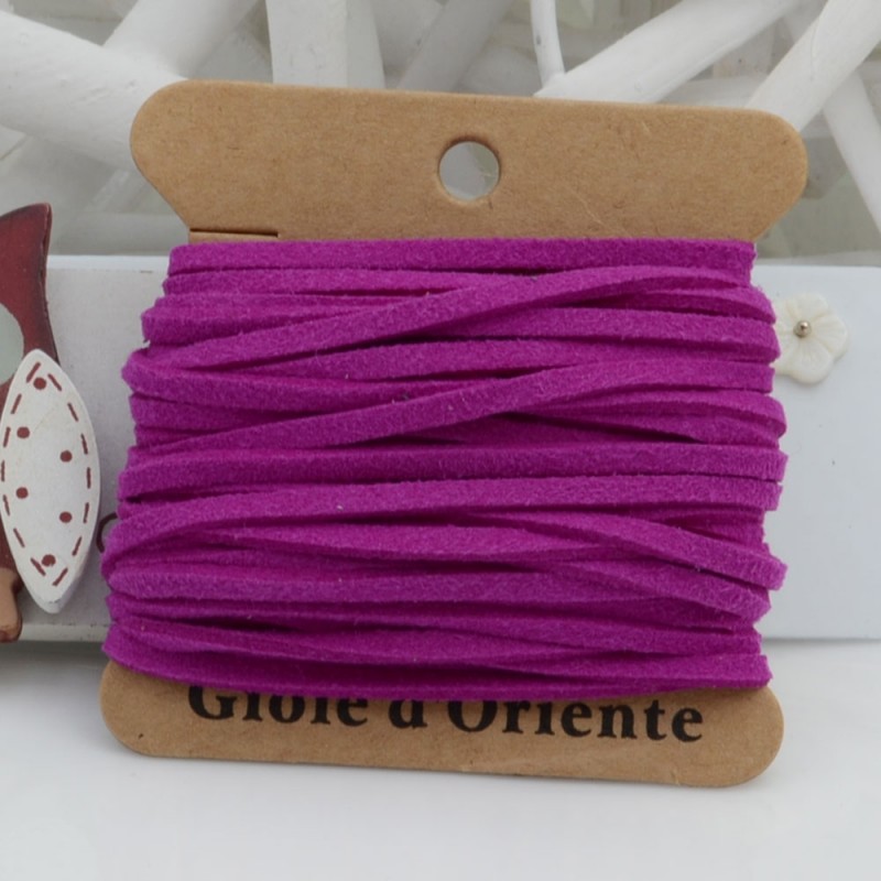Filo in alcantara colore fucsia 5mt 3mm GDO