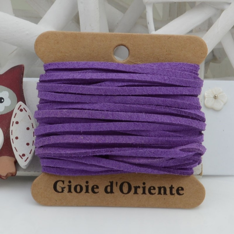 Filo in alcantara colore viola 5mt 3mm GDO