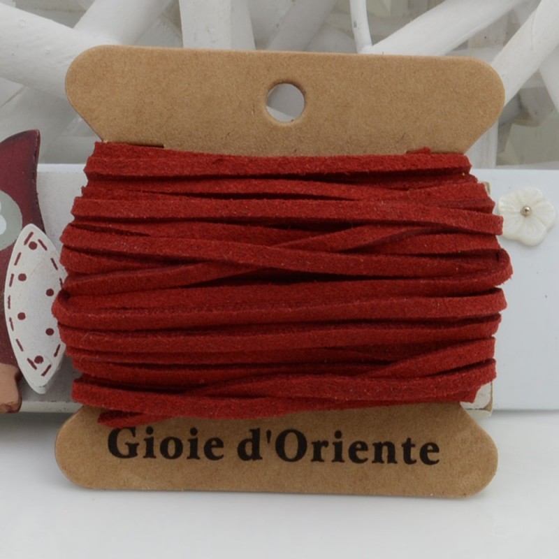 Filo in alcantara colore bordeaux 5mt 3mm GDO