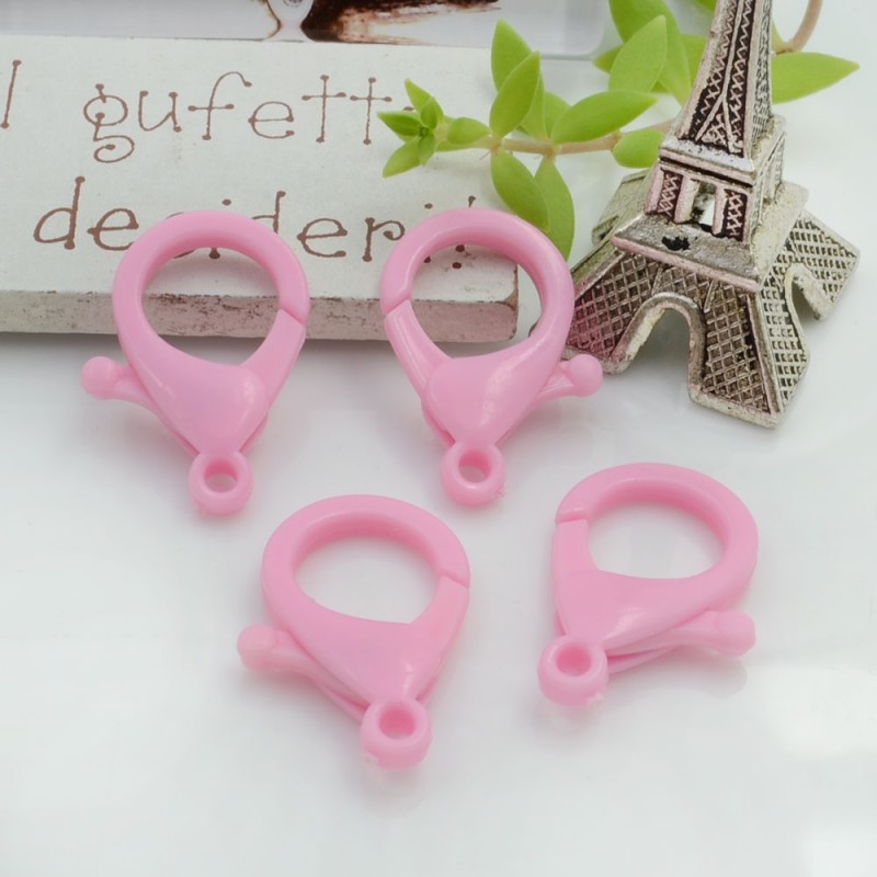 Moschettoni in plastica colorati 26 x 16 mm 4pz Gioie d'Oriente