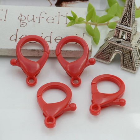 Moschettoni in plastica colorati 26 x 16 mm 4pz Gioie d'Oriente
