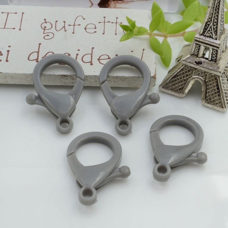 Moschettoni in plastica colorati 26 x 16 mm 4pz Gioie d'Oriente