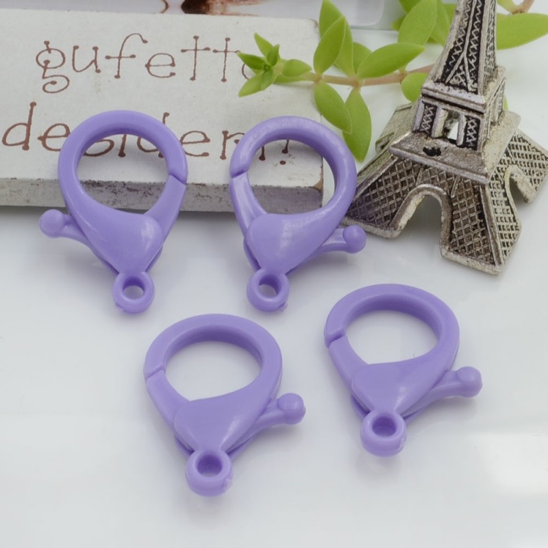 Moschettoni in plastica colorati 26 x 16 mm 4pz Gioie d'Oriente