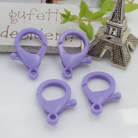 Moschettoni in plastica colorati 26 x 16 mm 4pz Gioie d'Oriente
