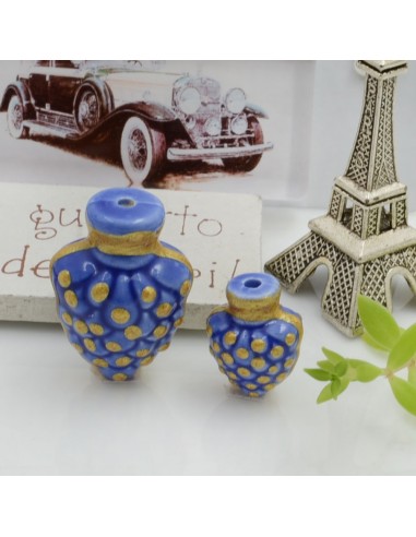 Elemento a forma di Anfora in ceramica smaltata cielo scuro con foro passante due misure | GDO