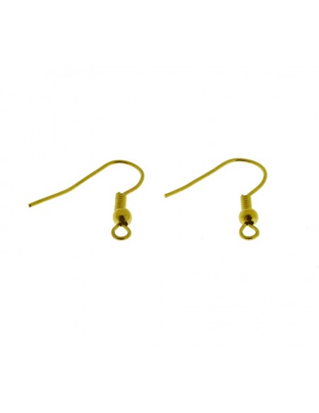 Monachelle in metallo oro con rifinitura e pallina 18x18mm 5 paia|GDO