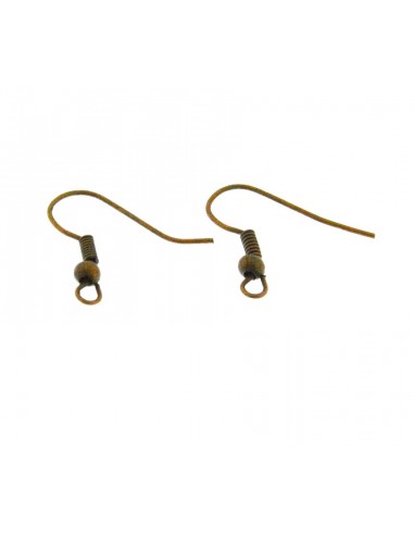 Monachelle  in metallo rame con rifinitura e pallina 18x18mm 5 paia|GDO