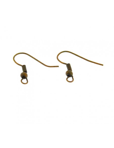 Monachelle  in metallo rame con rifinitura e pallina 18x18mm 5 paia|GDO