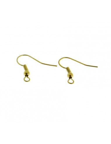 Monachelle in metallo oro chiaro con rifinitura e pallina 18x18mm 5 paia|GDO