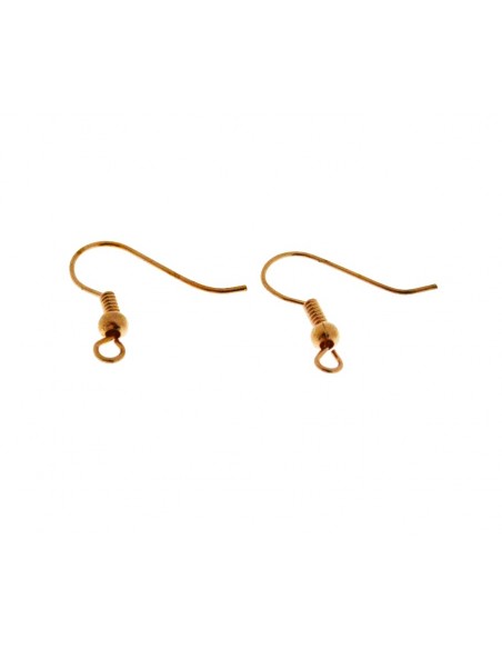 Monachelle  in metallo rosa con rifinitura e pallina 18x18mm 5 paia|GDO
