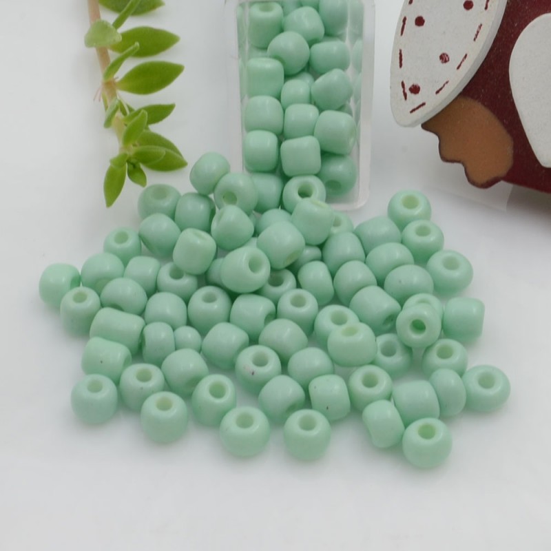 Perline di conteria perline di vetro colore verde tiffany chiaro 3 mm 4 mm per le tue creazioni alla moda!!