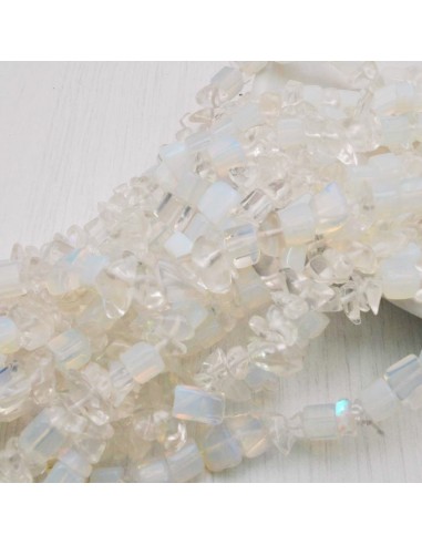 perline in pietra chips opale Sintetica Sassolini per bigiotteria 5x9 mm circa 200pz filo 90cm