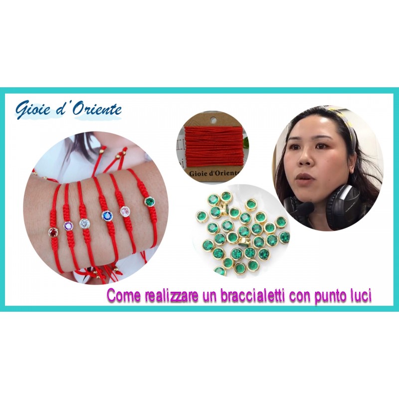 Come realizzare un braccialetti con punto luci filo cordocino 0.8 mm chiusura irregolare