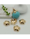 Copri perla fiore liscio in ottone oro 18K chiaro 12mm 2pz Gioie d'Oriente