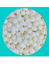 Perline tonde di plastica colore panna varie misure foro 1.2 - 2mm | Gioie d'Oriente