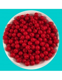 Perline tonde di plastica colore rosso varie misure foro 2mm | Gioie d'Oriente