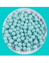 Perline tonde di plastica colore azzurro chiaro varie misure foro 1.2 - 2mm | Gioie d'Oriente