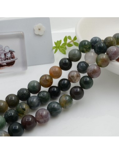 Filo pietre dure Agata indiana tonda liscia 8 mm 44 pz per le tue creazioni!!!