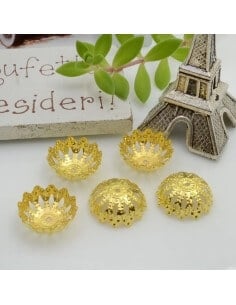Copri perline in metallo oro 13mm 16pz Gioie d'Oriente