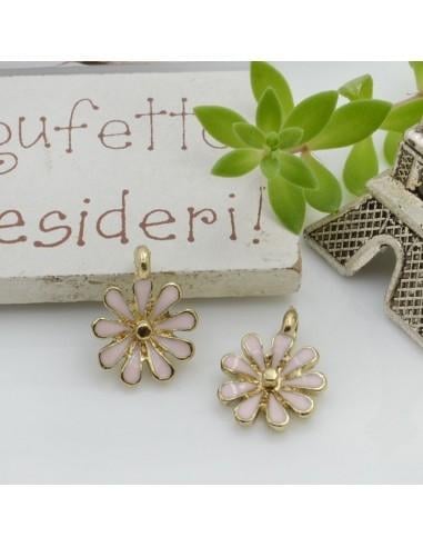 Ciondolo Fiore Margherita smaltata...