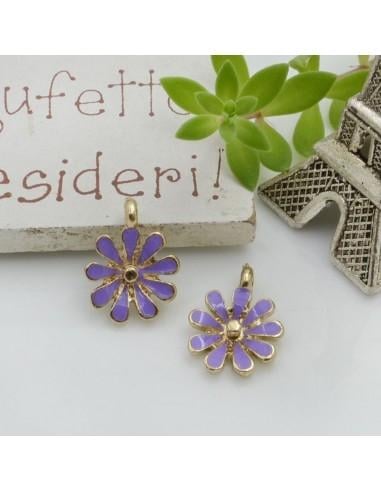 Ciondolo Fiore Margherita smaltata...