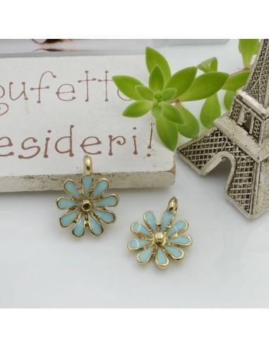 Ciondolo Fiore Margherita smaltata...