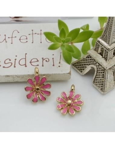 Ciondolo Fiore Margherita smaltata...
