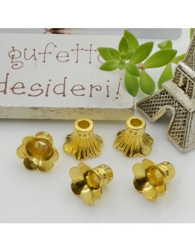 Copri perla campanula in metallo colori varianti 10x8mm Gioie d'Oriente