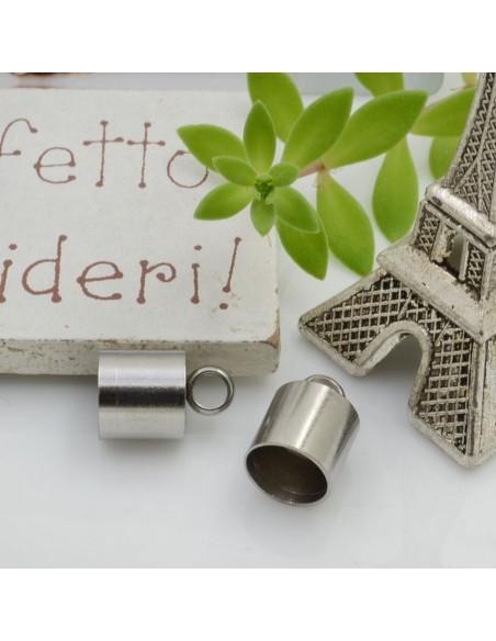 Capicorda Acciaio Tondo con Asola Foro 5- Interno 7.5 mm 4pz Gioie d'Oriente