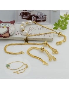 Base bracciale cobra ottone zirconi 11.5 mm Gioie d'Oriente