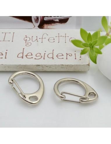 Gancio portachiavi metallo 23.5x17mm 2pz per creazioni | GDO