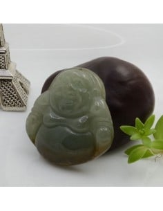 Ciondolo buddha pietre dure giada 28 mm 1pz Gioie d'Oriente