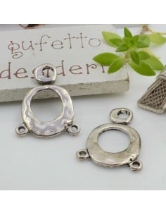 Ciondolo Pendente in zama argento rodiato 25x19 mm 4pz Gioie d'Oriente