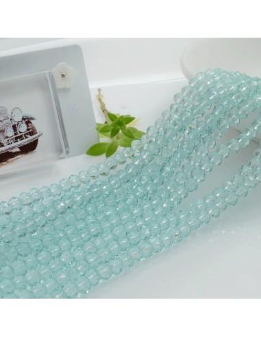 Filo di Mezzi Cristalli Azzurro chiarissimo Rondelle 3x4mm Sfaccettati Briolette 125 a 145pz GDO | Gioie d'Oriente