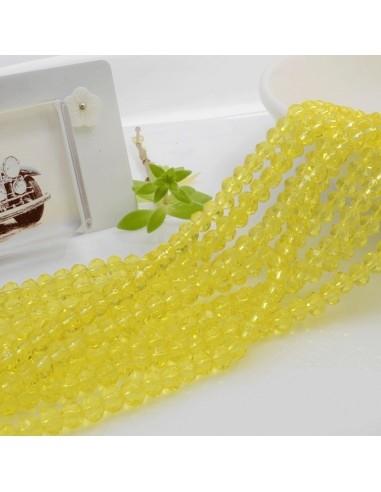 Filo di Mezzi Cristalli Giallo Trasparente Rondelle 3x4mm Sfaccettati Briolette 125 a 145pz GDO | Gioie d'Oriente