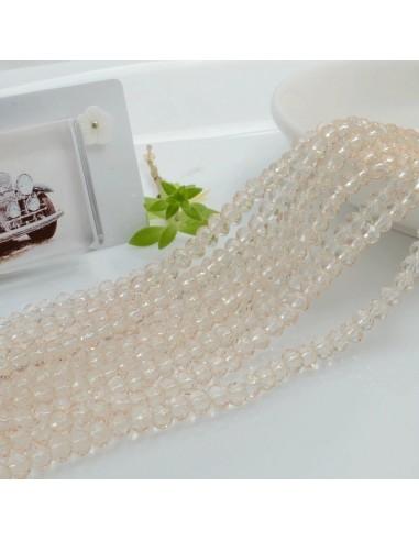 Filo di Mezzi Cristalli Panna Chiaro Trasparente Rondelle 3x4mm Sfaccettati Briolette 125 a 145pz GDO | Gioie d'Oriente