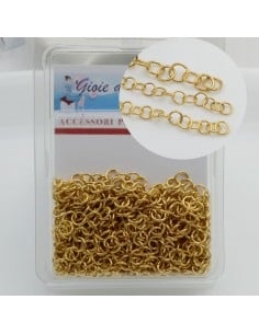 set anellini aperti acciaio oro miscele taglie perfetti per estensioni collane e bracciali marchio GDO