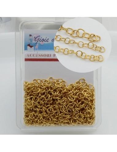 set anellini aperti acciaio oro miscele taglie perfetti per estensioni collane e bracciali marchio GDO