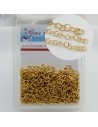 set anellini aperti acciaio oro miscele taglie perfetti per estensioni collane e bracciali marchio GDO