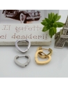 Cerchietti a forma di Cuore in acciaio inox liscio 14x15mm 1 paio | GDO