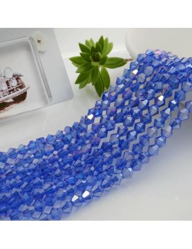 Filo di Cristalli Bicono sfaccettati Bluette AB di 4.5mm circa 110pz | GDO