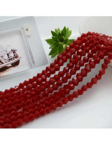 Filo di Cristalli Bicono sfaccettati Rosso di 4.5mm circa 110pz | GDO