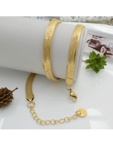 Collana Snake in acciaio 40cm con prolunga 6cm spessore 6mm GDO