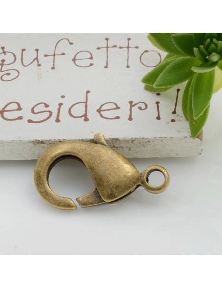 Moschettone in ottone 23 x 13 mm 1pz Gioie d'Oriente