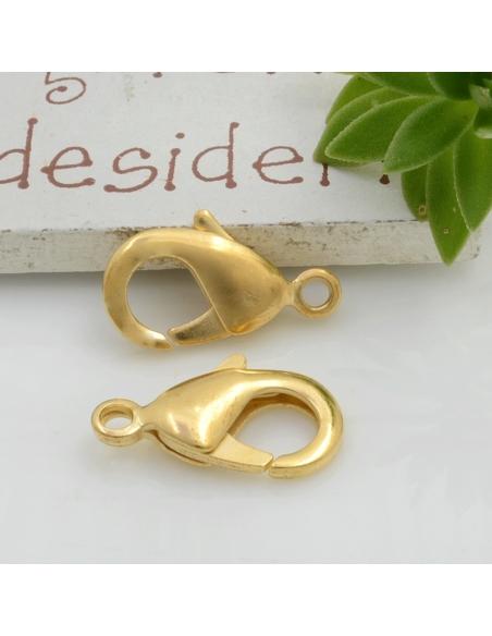 Moschettoni in ottone 19 x 11 mm 2pz Gioie d'Oriente