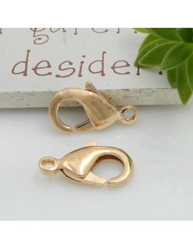 Moschettoni in ottone 19 x 11 mm 2pz Gioie d'Oriente