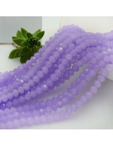 Filo di Mezzi Cristalli colore Giada Lilla Rondelle 3x4mm Sfaccettati Briolette 125 a 145pz GDO | Gioie d'Oriente